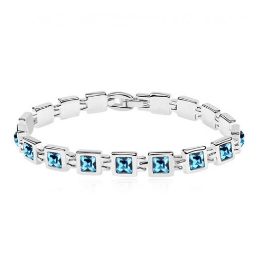 Bratara Elemente Swarovski Blue Square