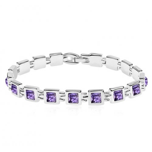 Bratara Elemente Swarovski Purple Square