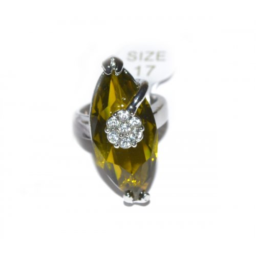 Inel Fashion zircon verde