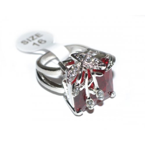 Inel Fashion Zircon Bordeaux