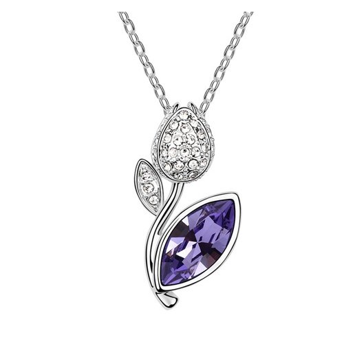 Colier Swarovski PurpleTulip