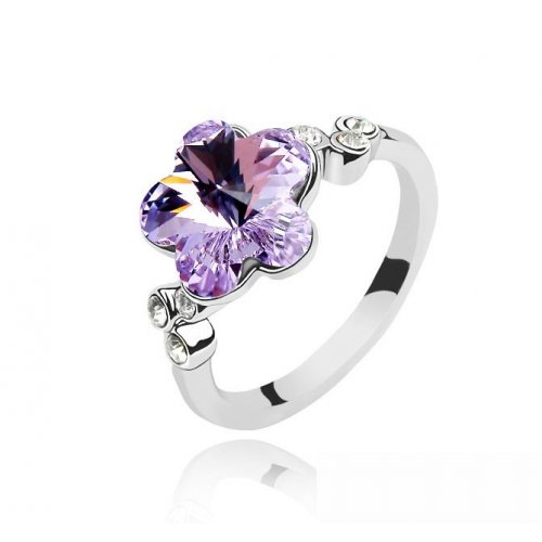 Inel Swarovski PurpleFlowers