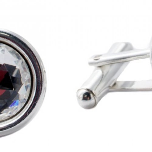 BUTONI DIN ARGINT 925 CU ELEMENTE SWAROVSKI® ROSECUT 12mm CRYSTAL CLEAR