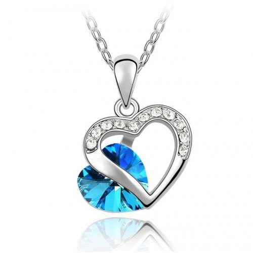 Colier Swarovski BlueHeart