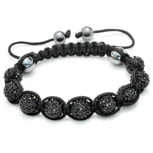 Bratara Swarovski Shamballa Neagra