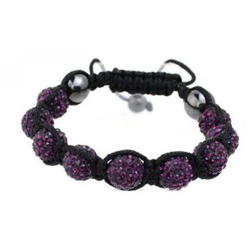 Bratara Swarovski Shamballa Mov Inchis