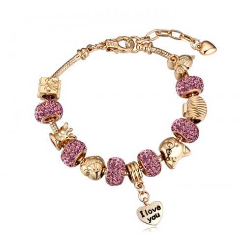 Bratara Charm Pandora Pink Love 