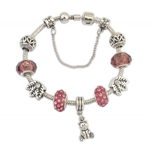 Bratara Pandora Charm Bear Leafs