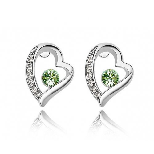 Cercei argint Elemente Swarovski GreenL