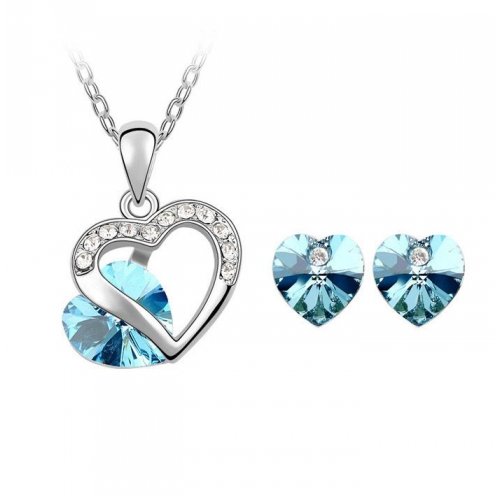 Set argint cu Cristale Swarovski Avatar Blue